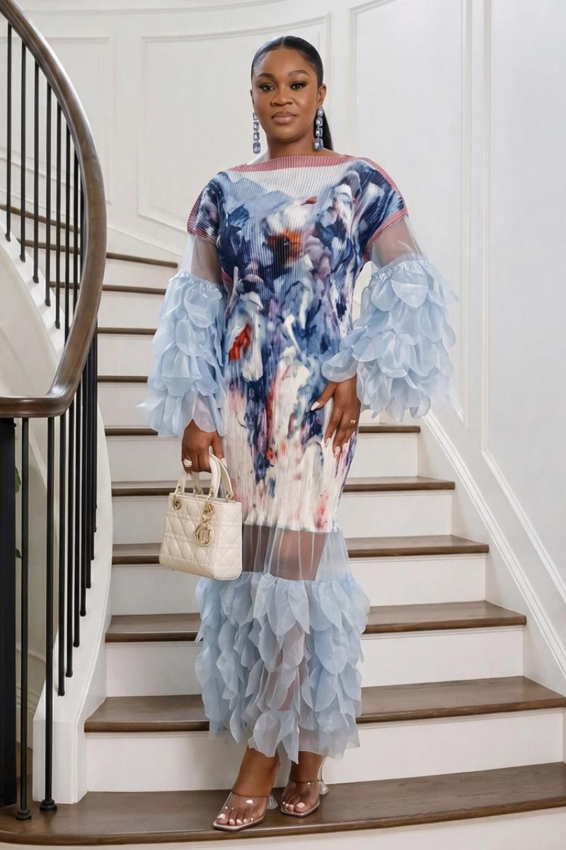 Monet Pleated Statement Dress