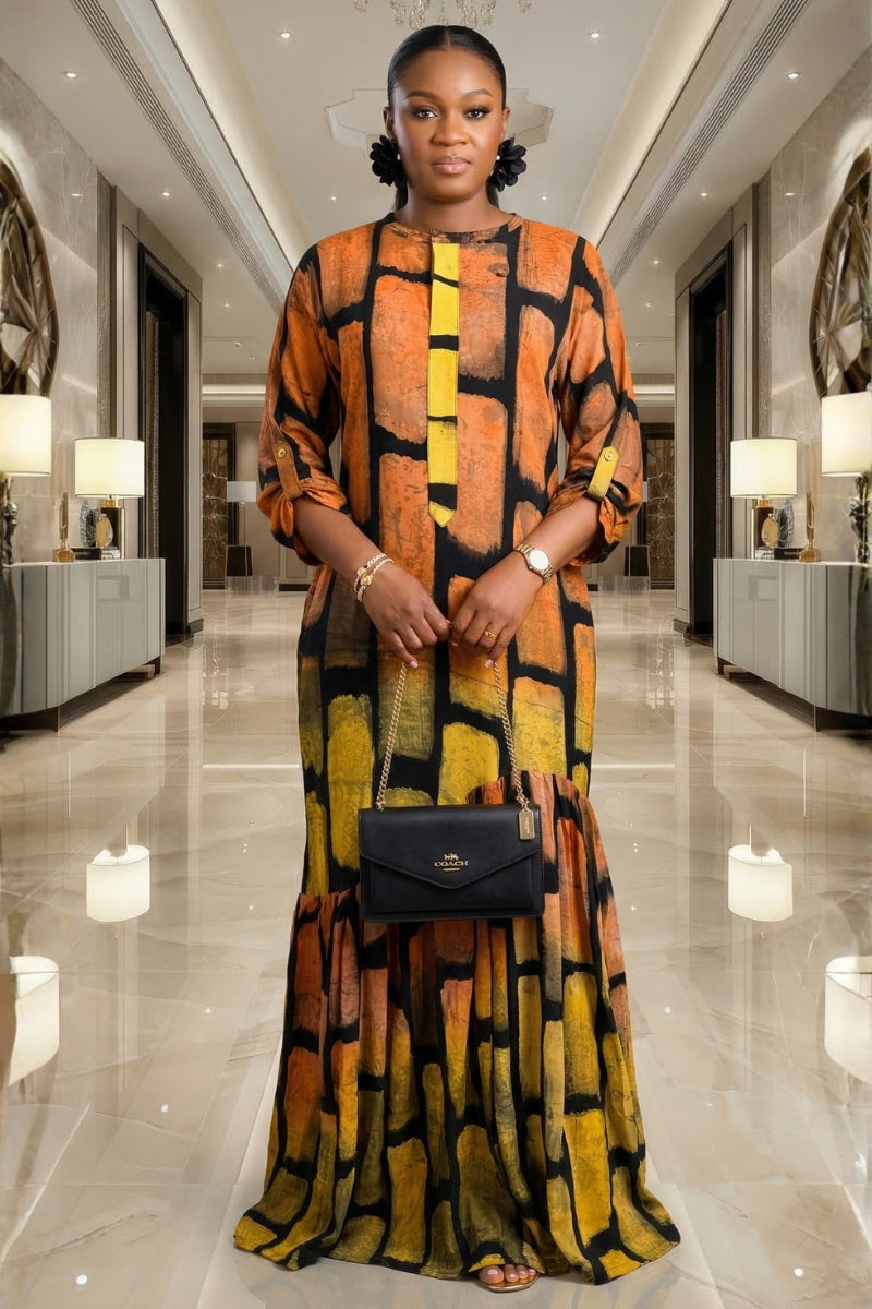 Mira Adire Dress
