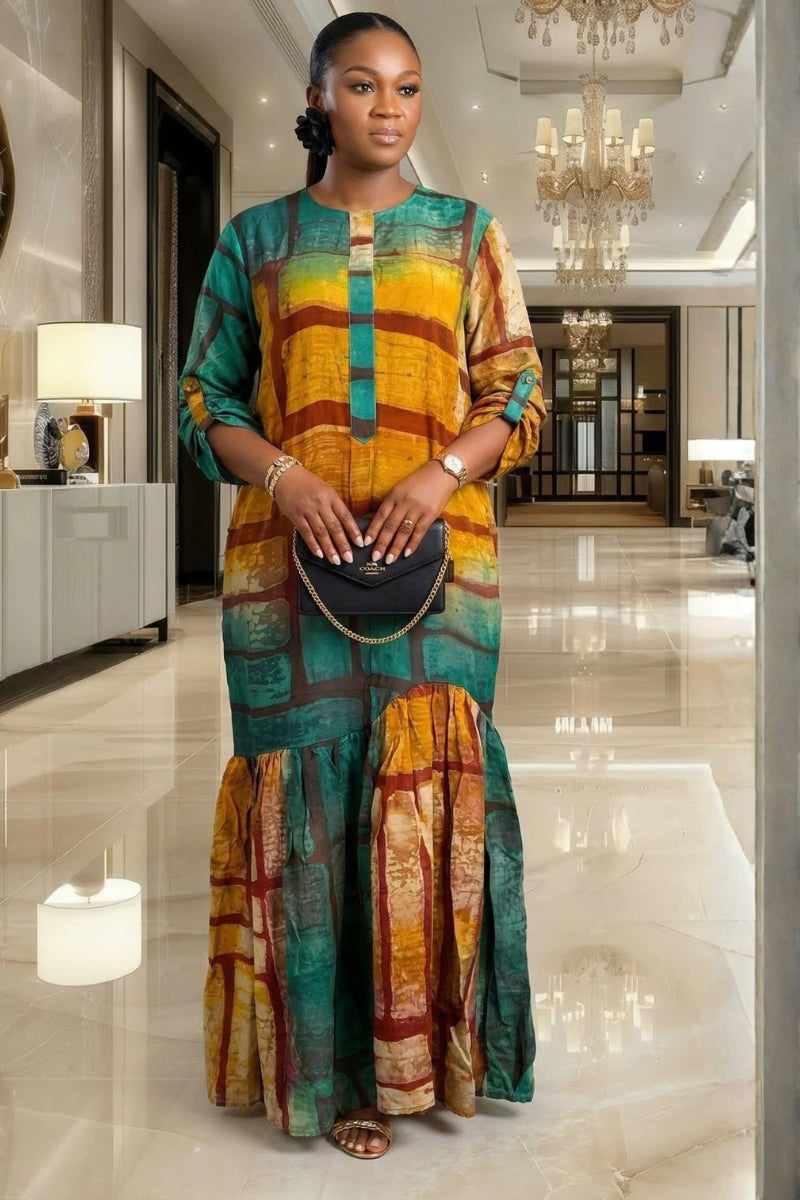 Mira Adire Dress