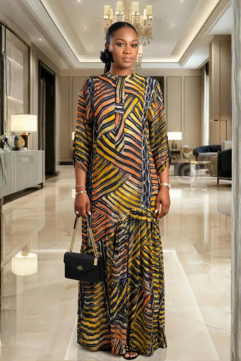 Mira Adire Dress