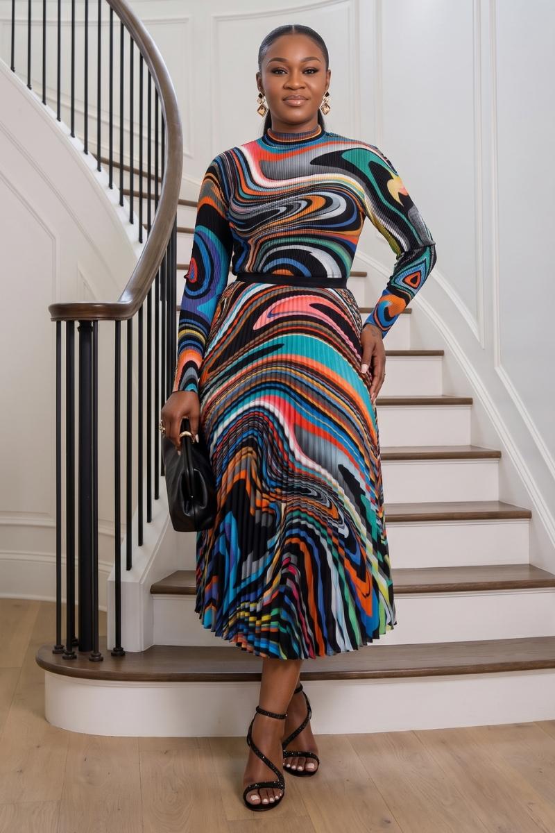 The Muse Oil Paint Pleated Set