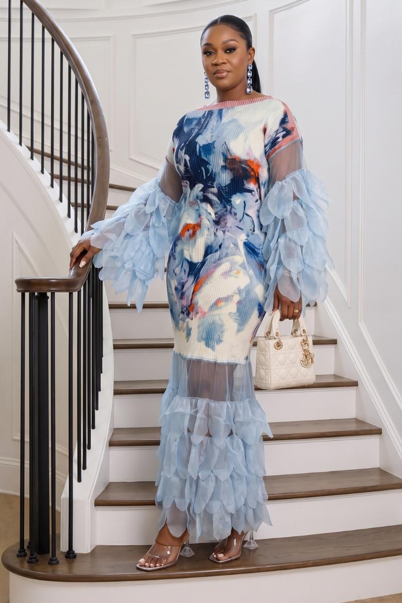 Monet Pleated Statement Dress