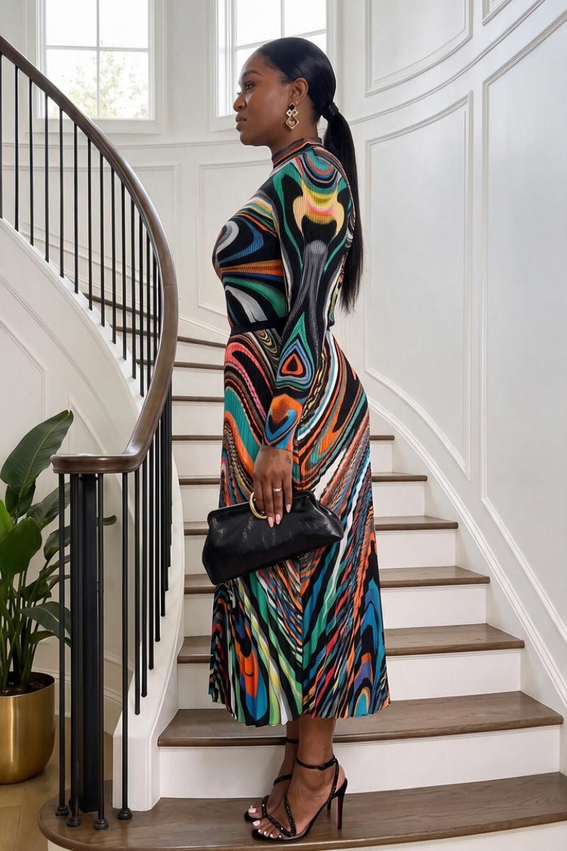 The Muse Oil Paint Pleated Set