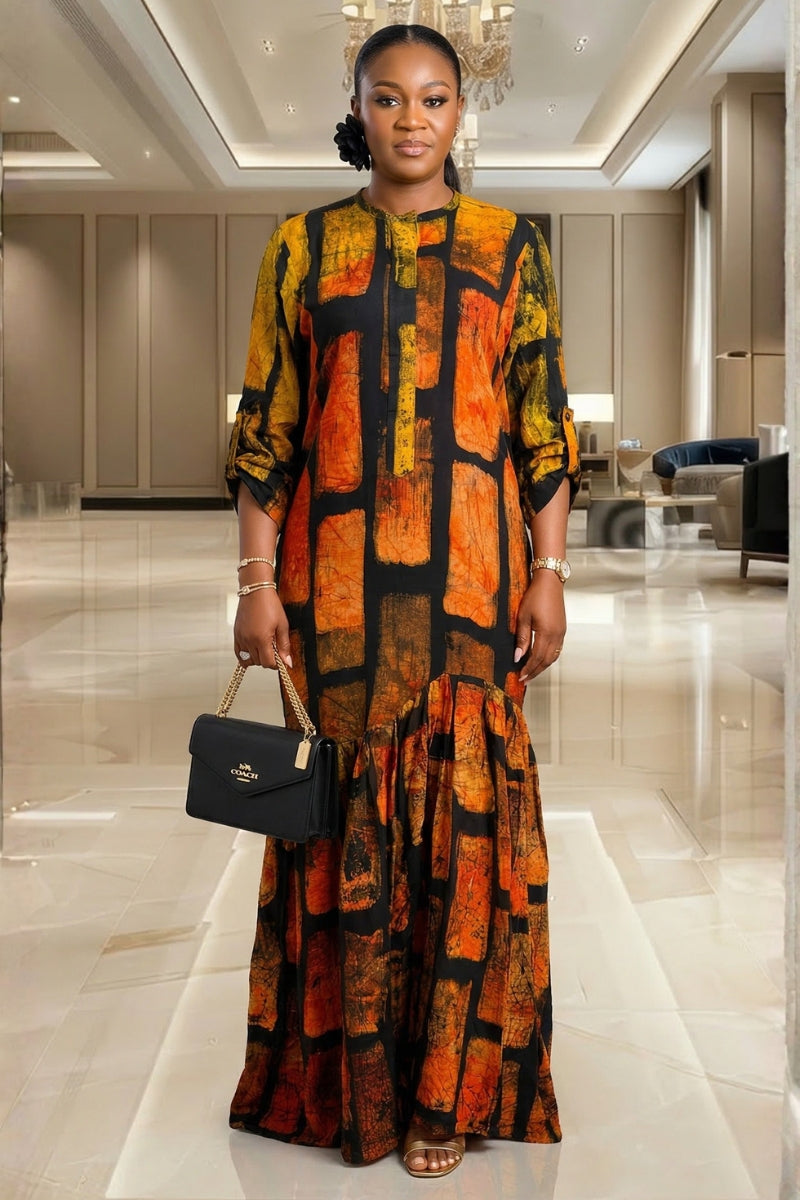 Mira Adire Dress