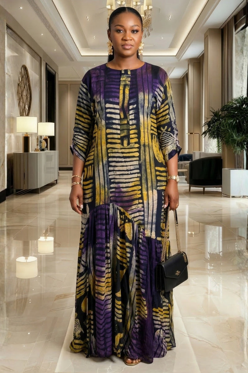 Mira Adire Dress