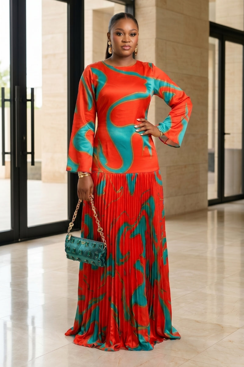 Sapphire Luxe Dress | Orange