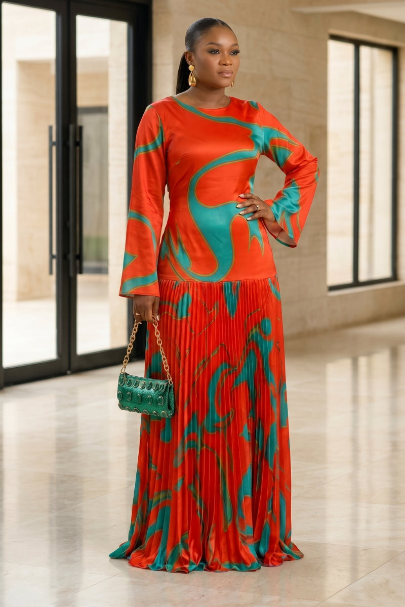Sapphire Luxe Dress | Orange